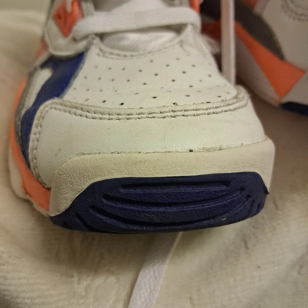 Nike Kids' White and Orange Sneakers Size 3.5 Y - DV 2233-100 YOUTH